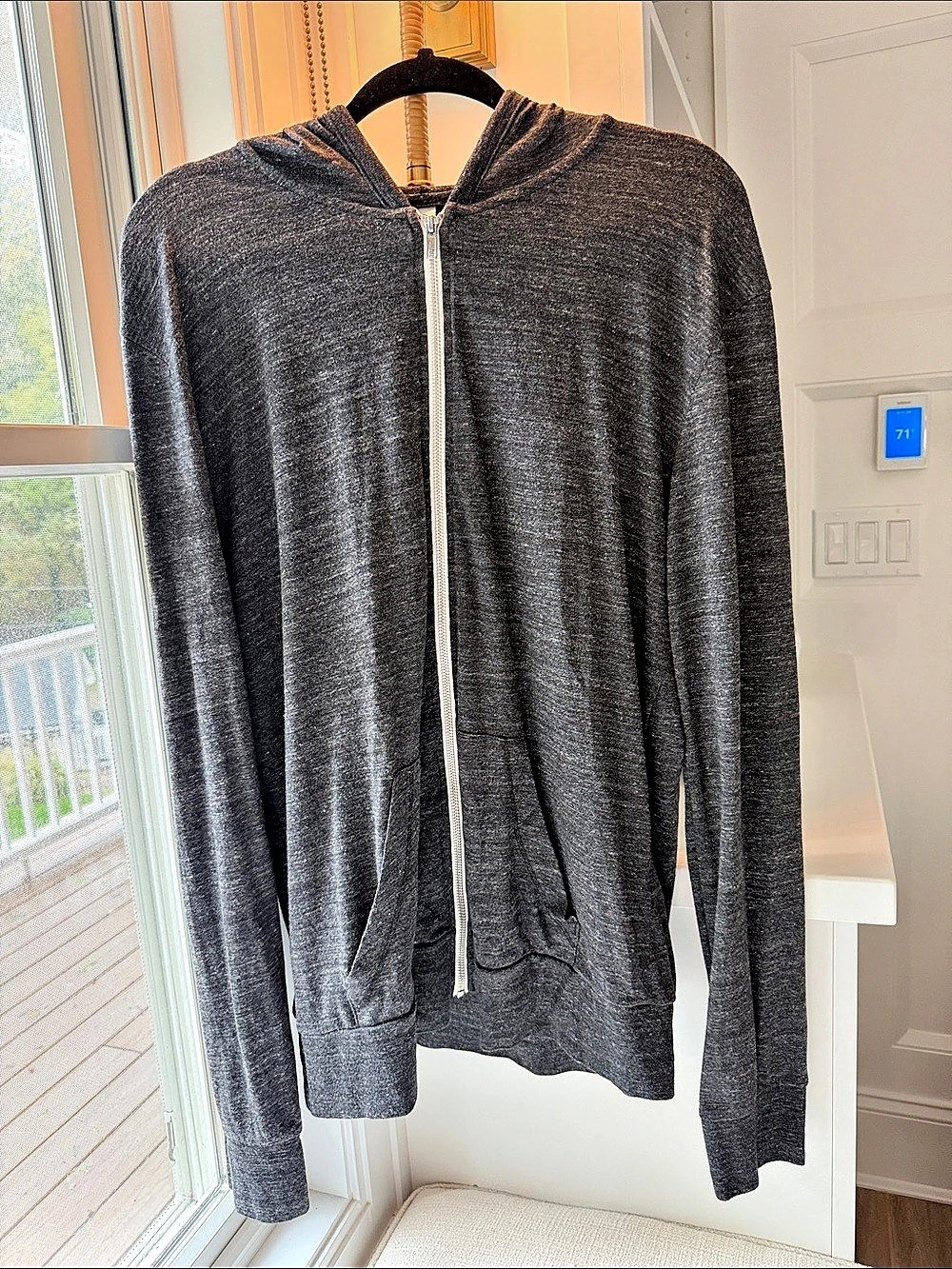 Alo Yoga Zip Front Hoodie Gray XL Like New